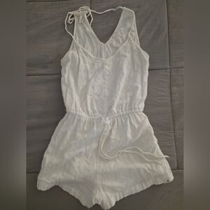 White Sleeveless Romper